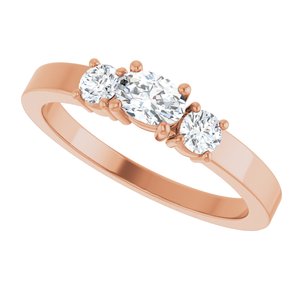 10K Rose Gold 5x3.5 mm Oval Ring Mounting – image 8