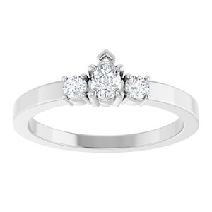 Platinum 4.5x3 mm Pear Ring Mounting – image 5