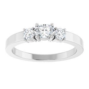 Platinum 5x3.5 mm Oval Ring Mounting – image 5