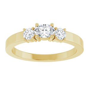 14K Yellow Gold 5x3.5 mm Oval Ring Mounting – image 5