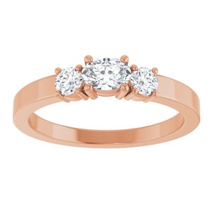 14K Rose Gold 5x3.5 mm Oval Ring Mounting – image 5