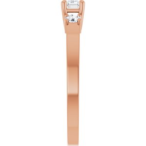 18K Rose Gold 5x3 mm Emerald Ring Mounting – image 7