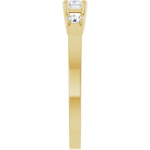 10K Yellow Gold 5x3 mm Emerald Ring Mounting – image 7