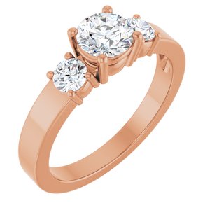 10K Rose Gold 5.5 mm Round Ring Mounting