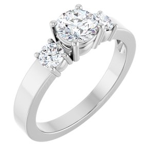 Continuum Sterling Silver 5.5 mm Round Ring Mounting