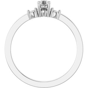 Continuum Sterling Silver 4.5x3 mm Pear Ring Mounting – image 4