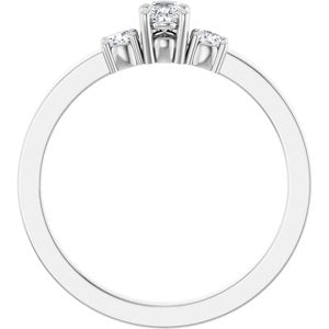 14K X1 White Gold 4.5x3 mm Pear Ring Mounting – image 3