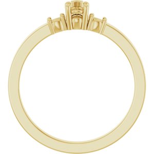 14K Yellow Gold 4.5x3 mm Pear Ring Mounting – image 4
