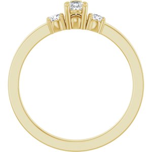 18K Yellow Gold 4.5x3 mm Pear Ring Mounting – image 3