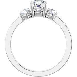 14K X1 White Gold 5.5 mm Round Ring Mounting – image 3