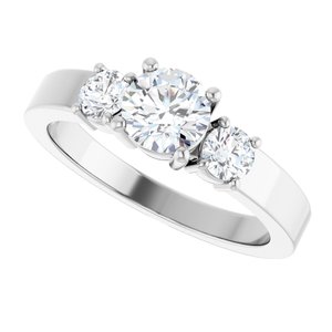 Continuum Sterling Silver 5.5 mm Round Ring Mounting – image 8