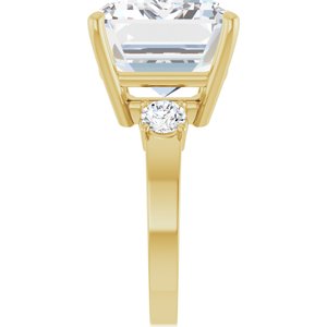 10K Yellow Gold 18x13 mm Emerald Ring Mounting – image 7
