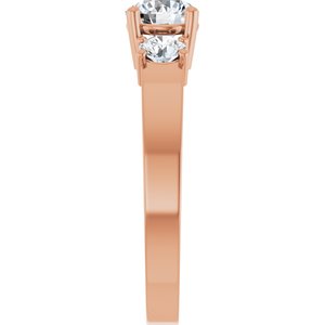 10K Rose Gold 5.5 mm Round Ring Mounting – image 7