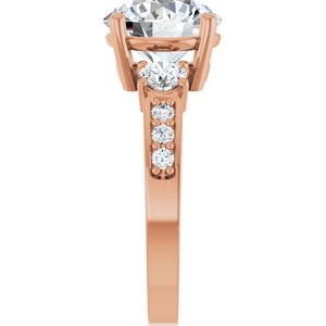 14K Rose Gold 9.4 mm Round Ring Mounting – image 7