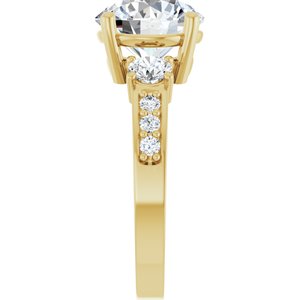 18K Yellow Gold 9.4 mm Round Ring Mounting – image 7