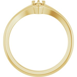 18K Yellow Gold 6x3 mm Marquise Ring Mounting – image 4