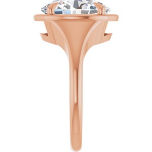 10K Rose Gold 12x10 mm Oval Ring Mounting – image 7