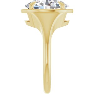 14K Yellow Gold 12x10 mm Oval Ring Mounting – image 7