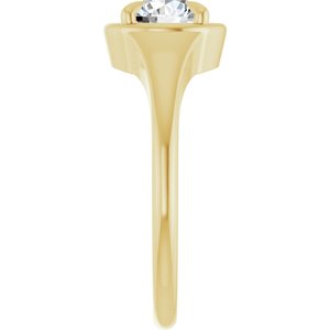10K Yellow Gold 6.5 mm Round Ring Mounting – image 7