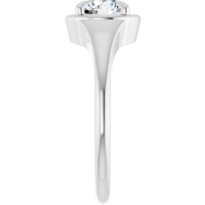 Continuum Sterling Silver 6.5 mm Round Ring Mounting – image 7
