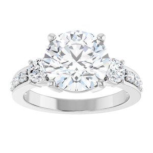 Sterling Silver 9.4 mm Round Ring Mounting – image 5