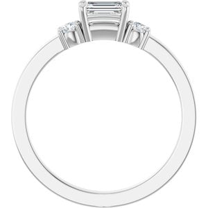 Platinum 5x3 mm Emerald Ring Mounting – image 3