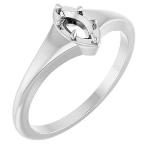 Continuum Sterling Silver 6x3 mm Marquise Ring Mounting – image 2