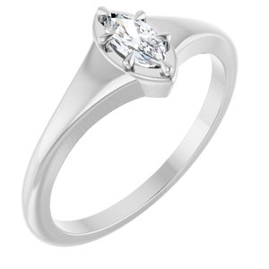 Continuum Sterling Silver 6x3 mm Marquise Ring Mounting