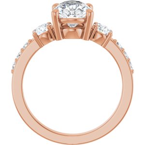 18K Rose Gold 11.5x7 mm Pear Ring Mounting – image 3