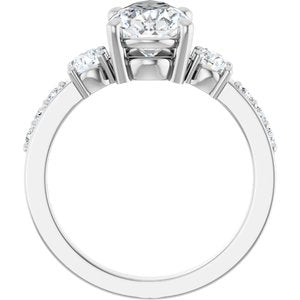 18K White Gold 11.5x7 mm Pear Ring Mounting – image 3