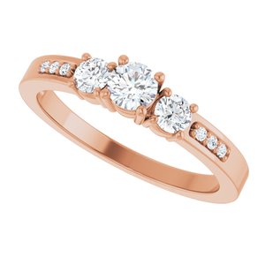 10K Rose Gold 3.8 mm Round Ring Mounting – image 8