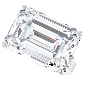 Platinum 18x13 mm Emerald Ring Mounting – image 8