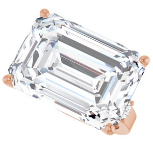 18K Rose Gold 18x13 mm Emerald Ring Mounting – image 8
