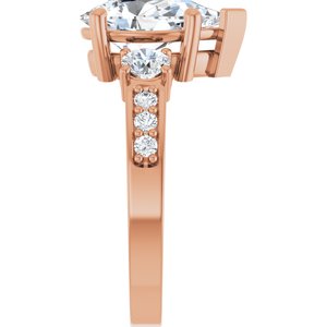 10K Rose Gold 11.5x7 mm Pear Ring Mounting – image 7