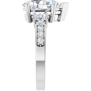 14K X1 White Gold 11.5x7 mm Pear Ring Mounting – image 7