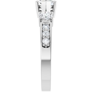 10K White Gold 8x4.5 mm Marquise Ring Mounting – image 7
