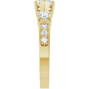 14K Yellow Gold 8x4.5 mm Marquise Ring Mounting – image 7