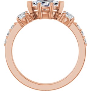10K Rose Gold 8x4.5 mm Marquise Ring Mounting – image 3