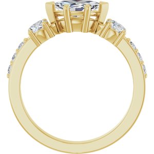 14K Yellow Gold 8x4.5 mm Marquise Ring Mounting – image 3