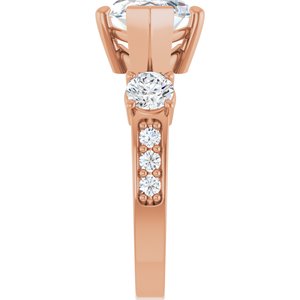 10K Rose Gold 16x8 mm Marquise Ring Mounting – image 7