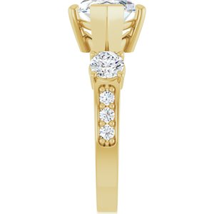 10K Yellow Gold 16x8 mm Marquise Ring Mounting – image 7