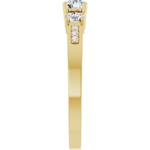 10K Yellow Gold 3.8 mm Round Ring Mounting – image 7