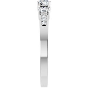 14K X1 White Gold 3.8 mm Round Ring Mounting – image 7