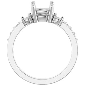 Platinum 6.5x6.5 mm Cushion Ring Mounting – image 4