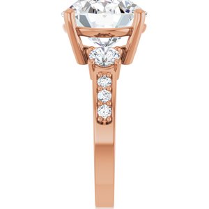 14K Rose Gold 13x11 mm Oval Ring Mounting – image 7
