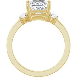 10K Yellow Gold 6.5x6.5 mm Square Ring Mounting – image 3
