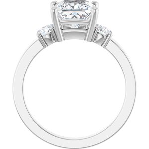 10K White Gold 6.5x6.5 mm Square Ring Mounting – image 3