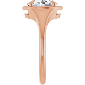 18K Rose Gold 9x7 mm Oval Ring Mounting – image 7