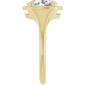10K Yellow Gold 9x7 mm Oval Ring Mounting – image 7