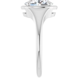 14K X1 White Gold 9x7 mm Oval Ring Mounting – image 7